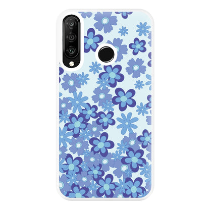 Blue Flowers - Floral Patterns Phone Case for Huawei P30 Lite