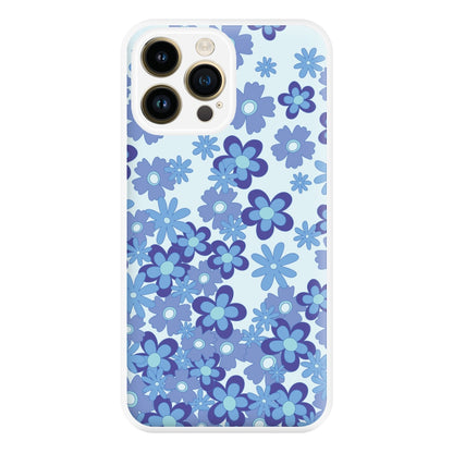 Blue Flowers - Floral Patterns Phone Case for iPhone 14 Pro Max