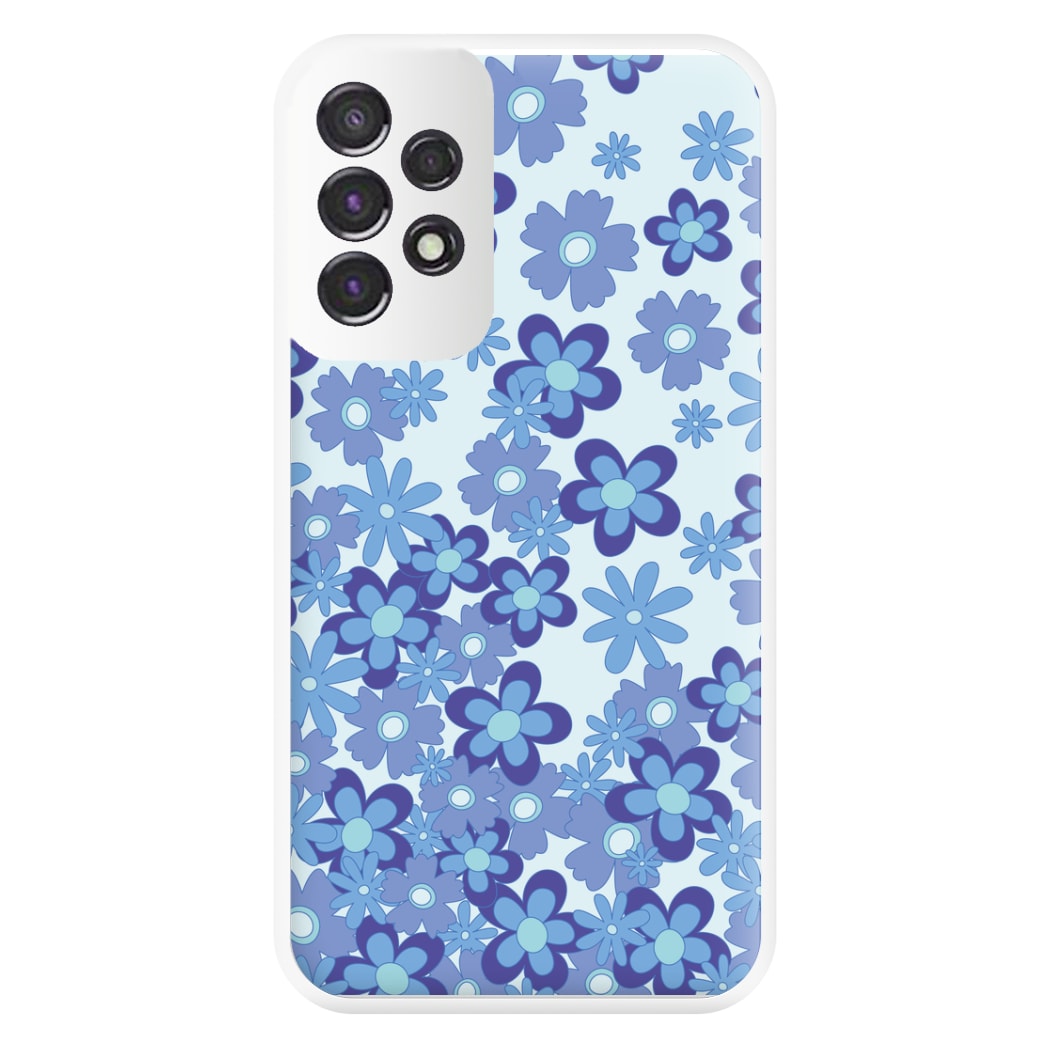 Blue Flowers - Floral Patterns Phone Case for Galaxy A53