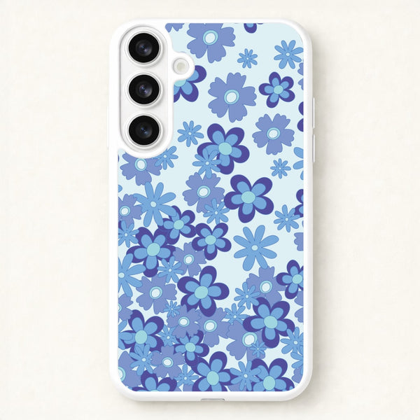 Blue Flowers - Floral Patterns Phone Case for Galaxy S26 Plus
