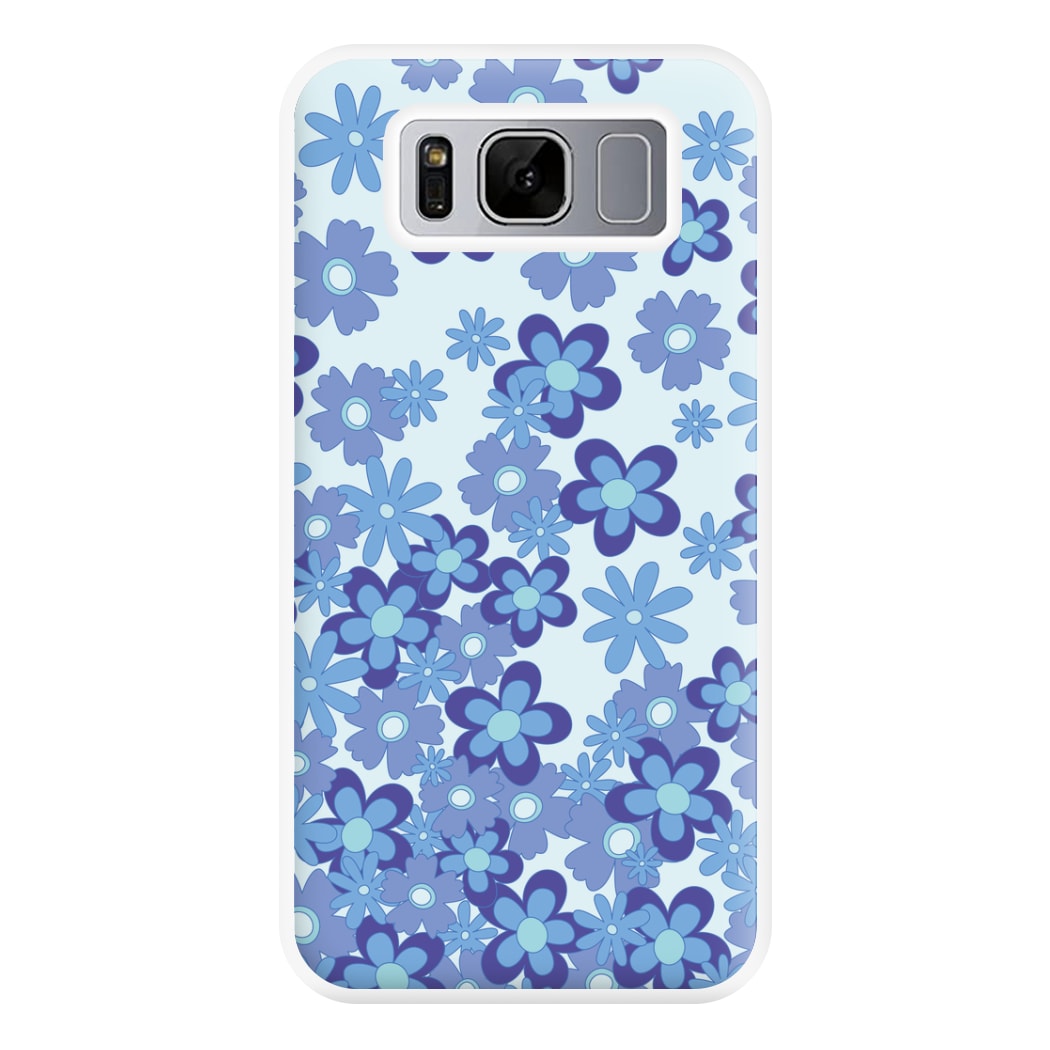 Blue Flowers - Floral Patterns Phone Case for Galaxy S8 Plus