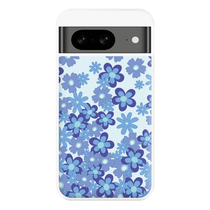 Blue Flowers - Floral Patterns Phone Case for Google Pixel 8