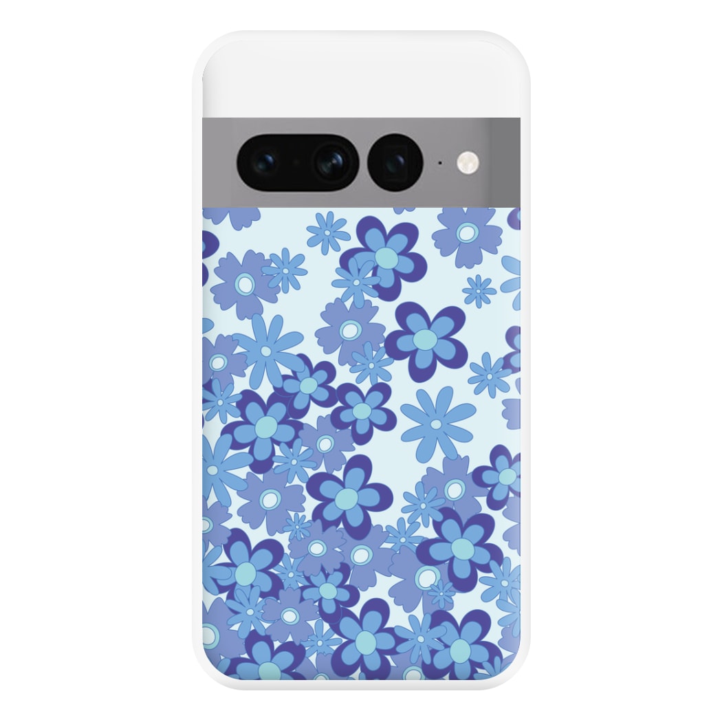 Blue Flowers - Floral Patterns Phone Case for Google Pixel 7 Pro