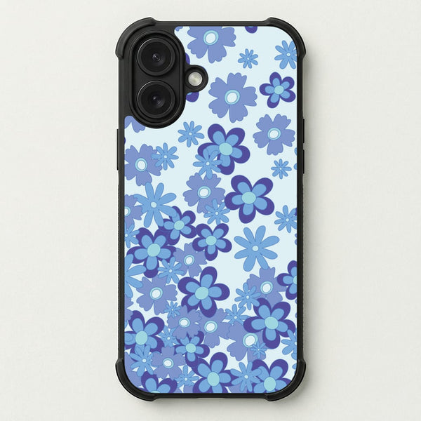 Blue Flowers - Floral Patterns Phone Case — Bumper case