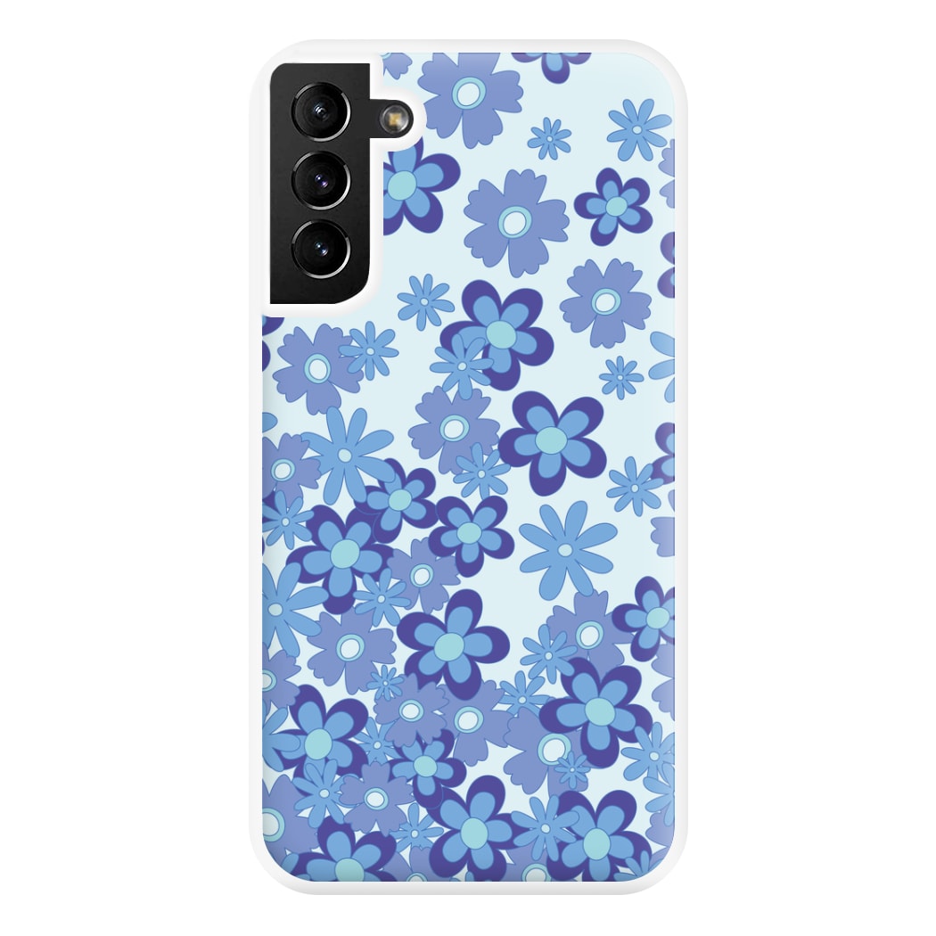 Blue Flowers - Floral Patterns Phone Case for Galaxy S21 Plus