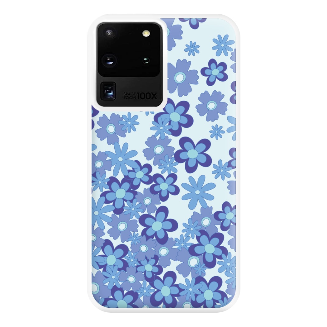 Blue Flowers - Floral Patterns Phone Case for Galaxy S20 Ultra