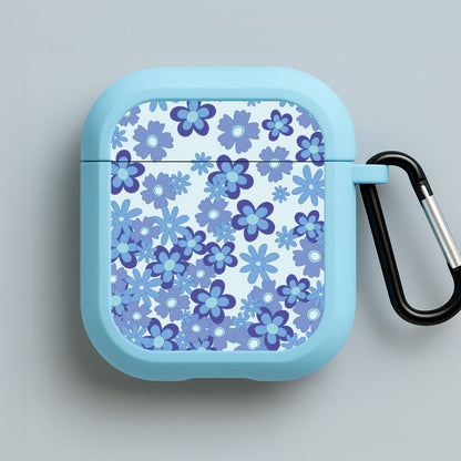 Blue Flowers - Floral Patterns Blue AirPods Case