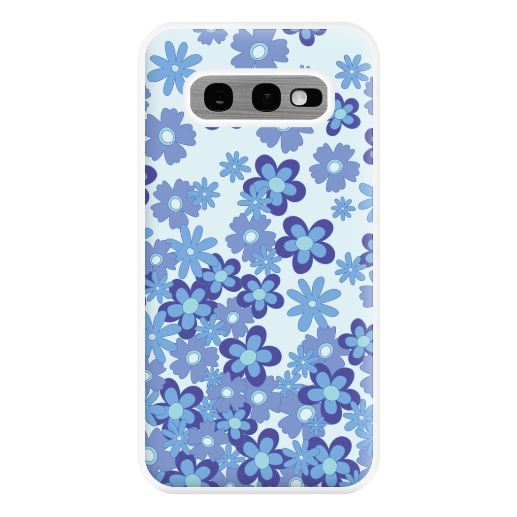 Blue Flowers - Floral Patterns Phone Case for Galaxy S10e