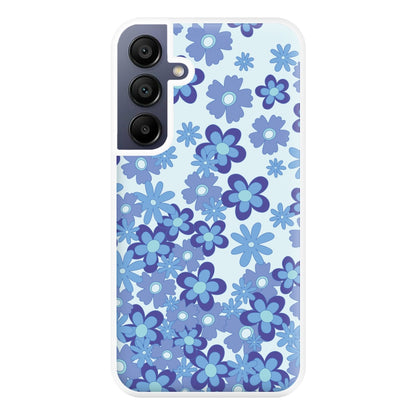 Blue Flowers - Floral Patterns Phone Case for Galaxy A16