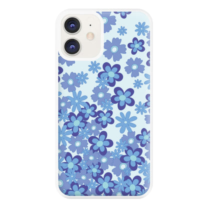 Blue Flowers - Floral Patterns Phone Case for iPhone 12 / 12 Pro