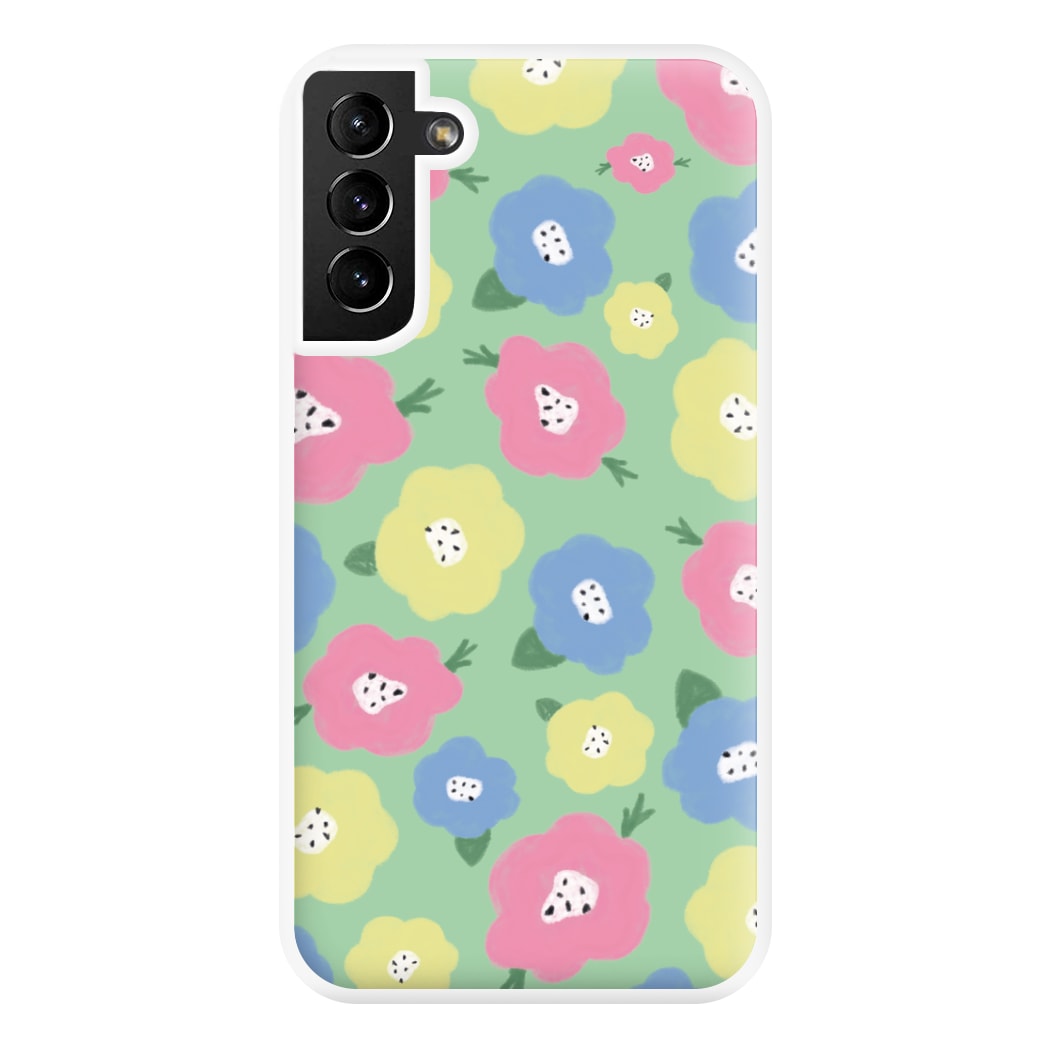 Painted Flowers - Floral Patterns Phone Case for Galaxy S21 Plus