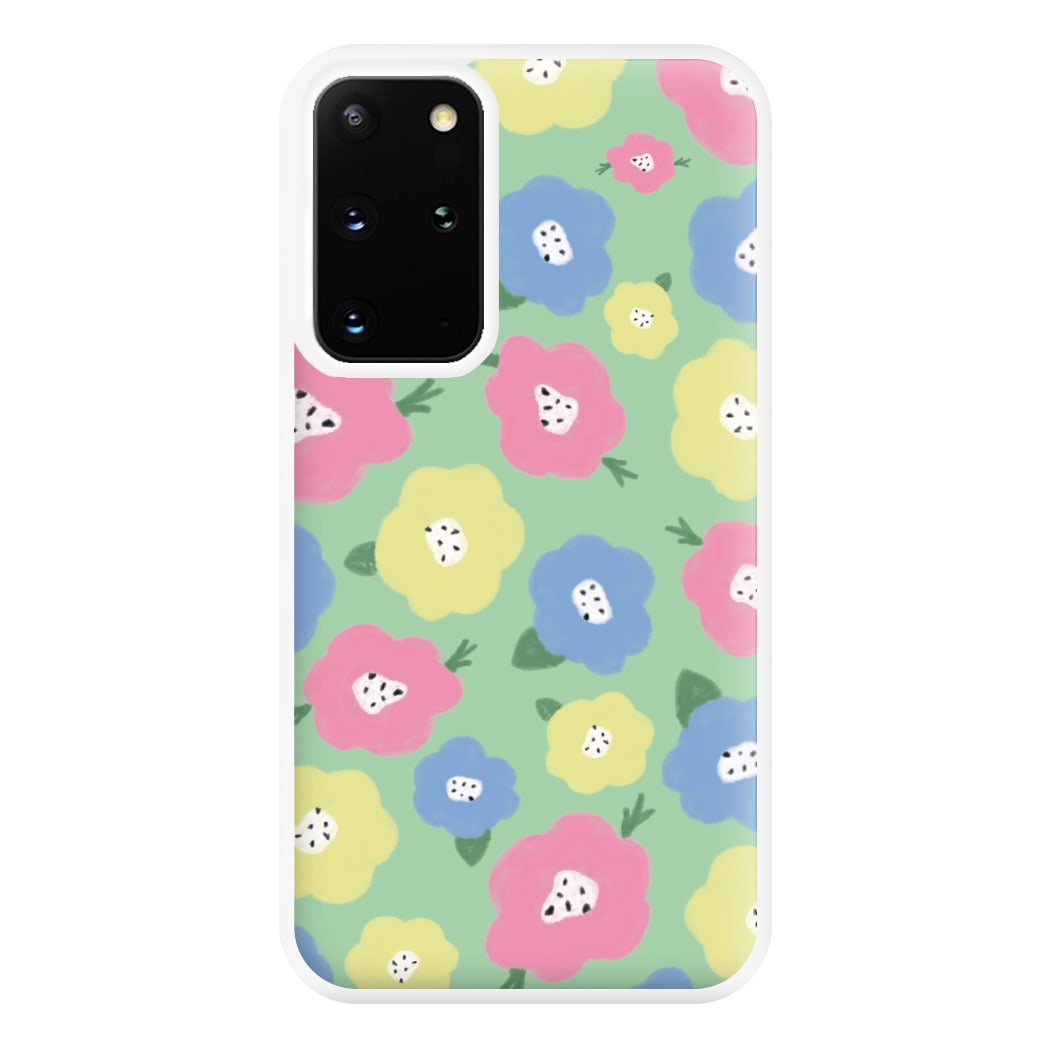 Painted Flowers - Floral Patterns Phone Case for Galaxy S20 Plus