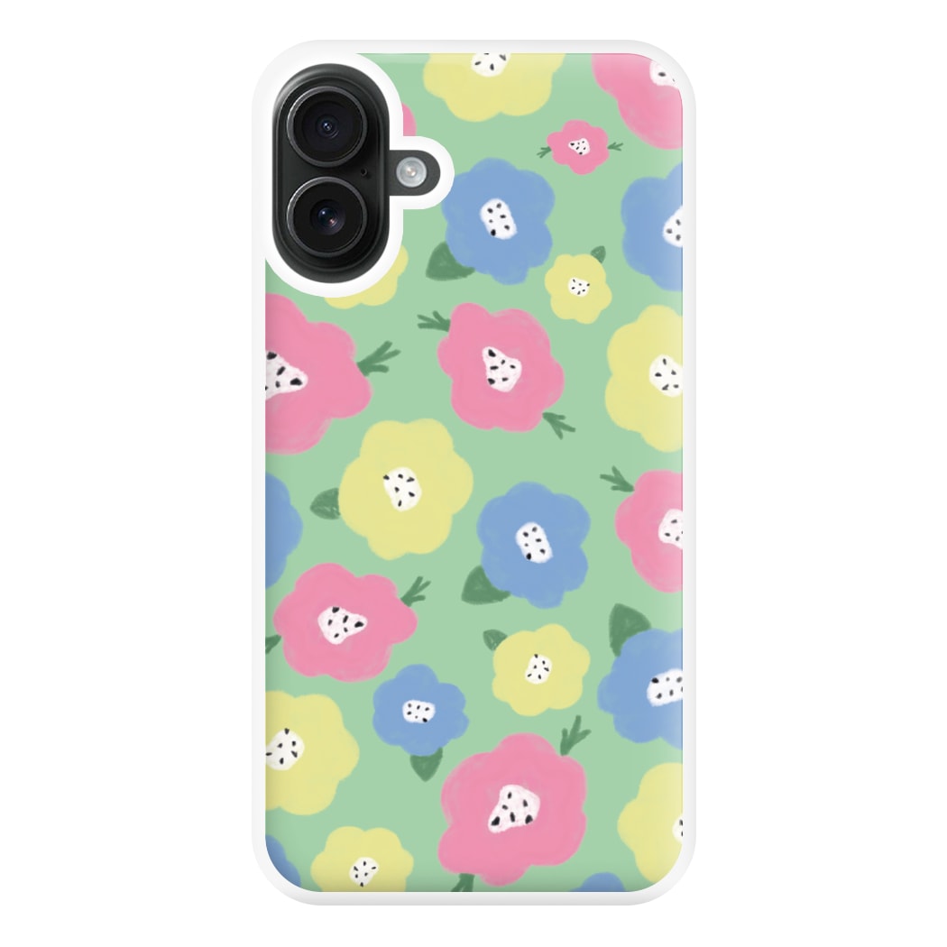 Painted Flowers - Floral Patterns Phone Case for iPhone 16 Plus