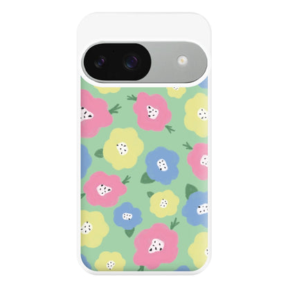 Painted Flowers - Floral Patterns Phone Case for Google Pixel 9 / 9 Pro