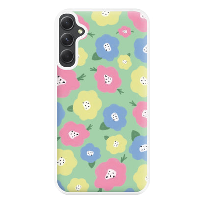 Painted Flowers - Floral Patterns Phone Case for Galaxy A14