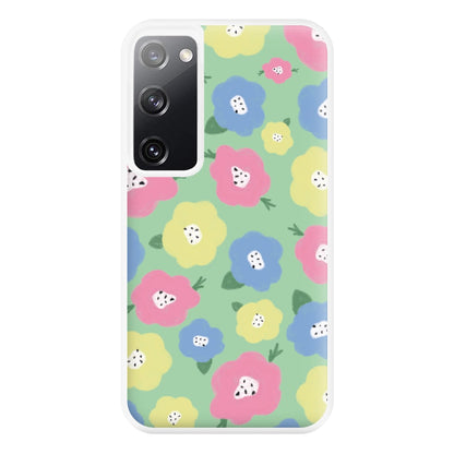 Painted Flowers - Floral Patterns Phone Case for Galaxy S20