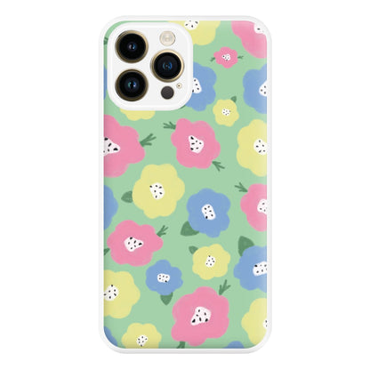 Painted Flowers - Floral Patterns Phone Case for iPhone 14 Pro Max