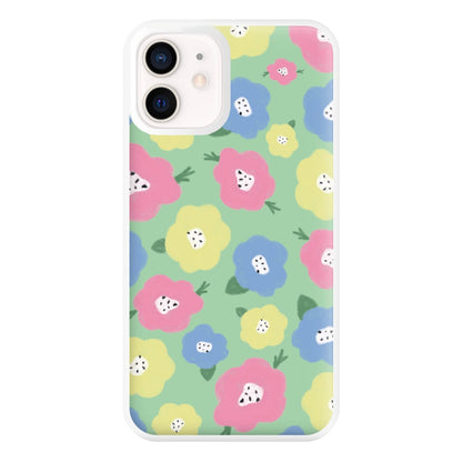 Painted Flowers - Floral Patterns Phone Case for iPhone 13 Mini