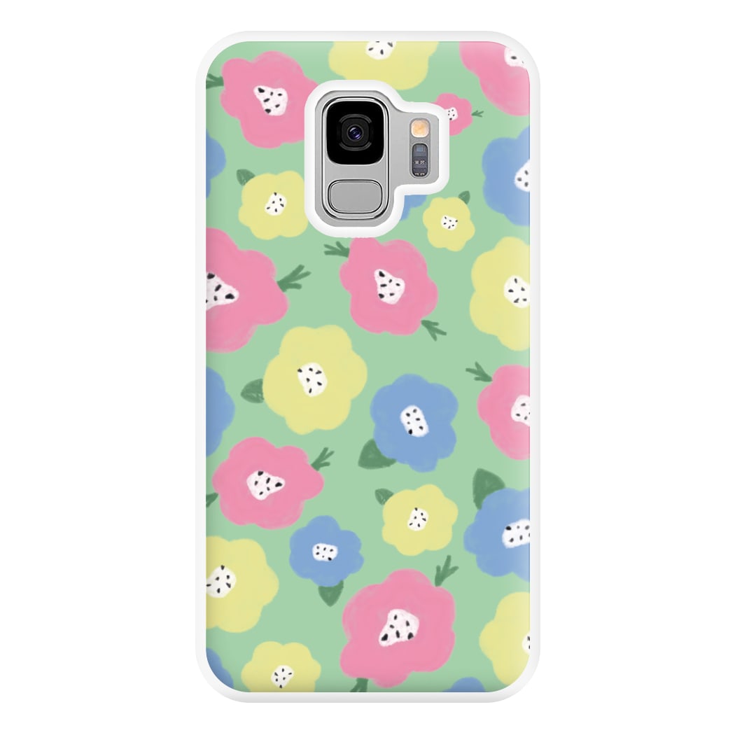 Painted Flowers - Floral Patterns Phone Case for Galaxy S9 Plus