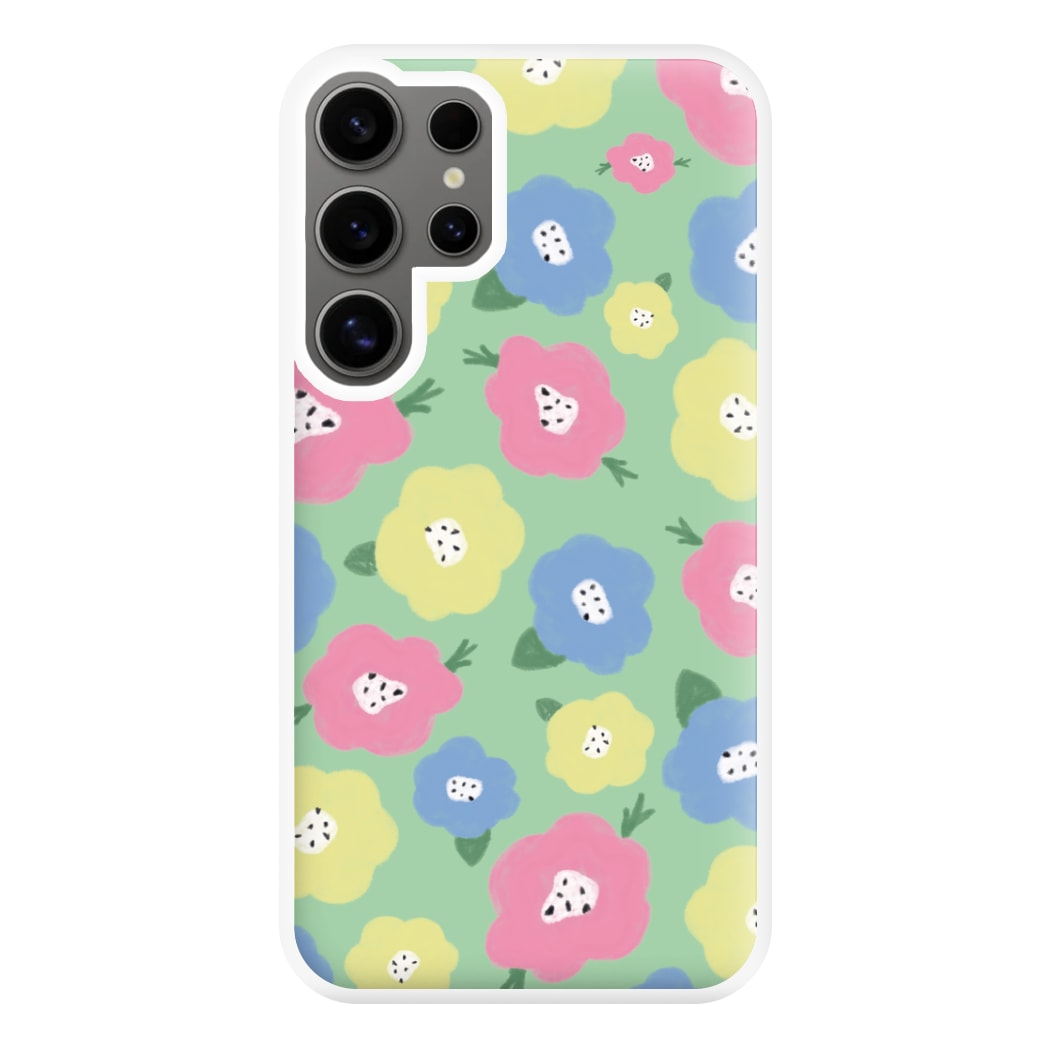 Painted Flowers - Floral Patterns Phone Case for Galaxy S24 Ultra