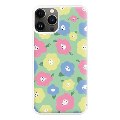 Painted Flowers - Floral Patterns Phone Case for iPhone 13 Pro Max