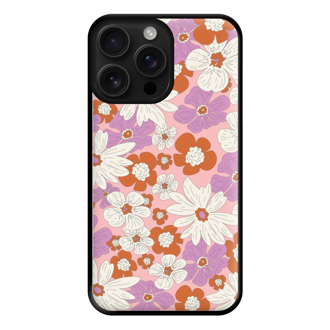 Retro Flowers - Floral Patterns Phone Case