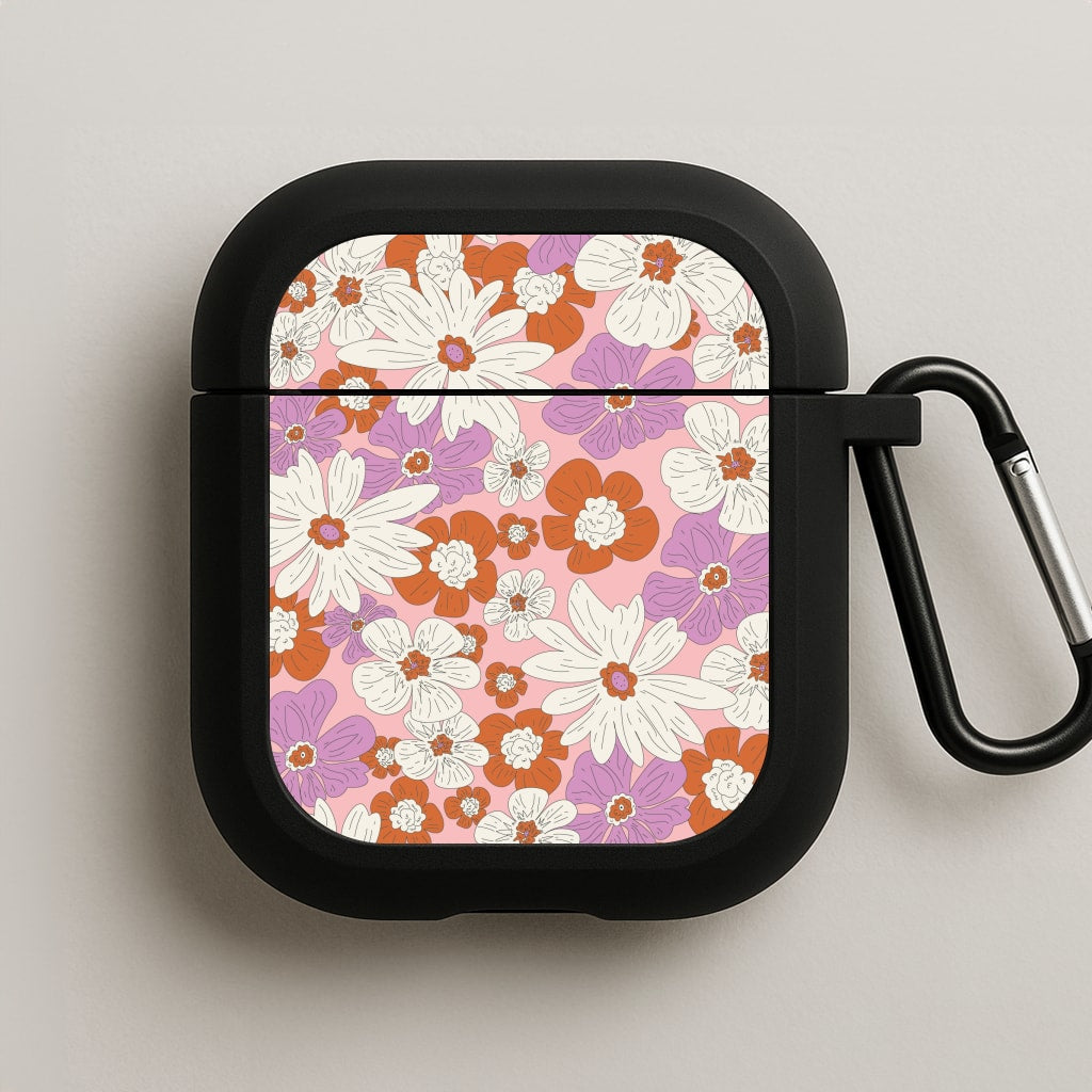 Retro Flowers - Floral Patterns AirPods Case