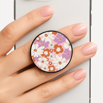 Retro Flowers - Floral Patterns Phone Grip