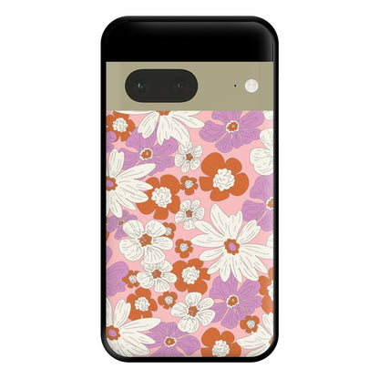 Retro Flowers - Floral Patterns Phone Case for Google Pixel 7a