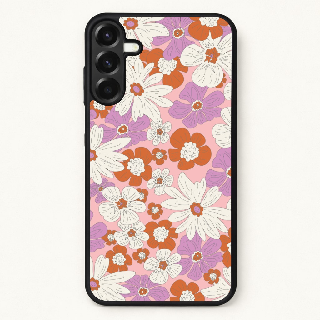 Retro Flowers - Floral Patterns Phone Case for Galaxy A17