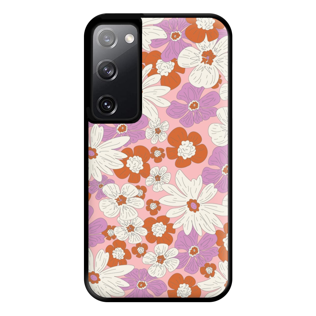 Retro Flowers - Floral Patterns Phone Case for Galaxy S20