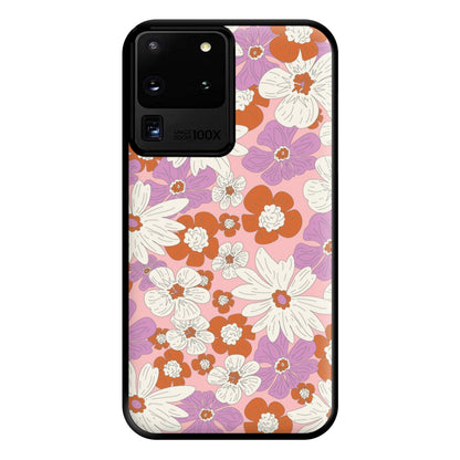 Retro Flowers - Floral Patterns Phone Case for Galaxy S20 Ultra