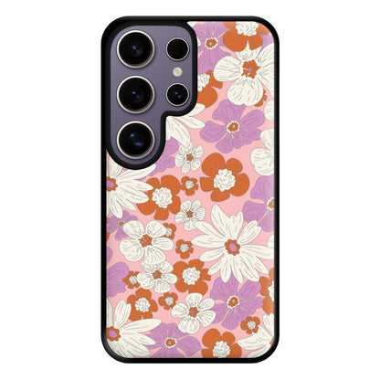 Retro Flowers - Floral Patterns Phone Case for Galaxy S25 Ultra