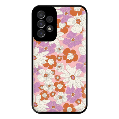 Retro Flowers - Floral Patterns Phone Case for Galaxy A53