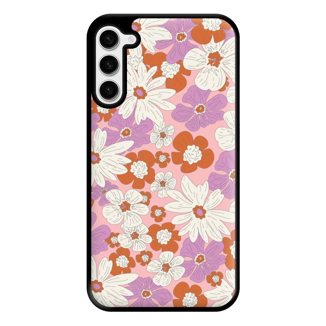 Retro Flowers - Floral Patterns Phone Case for Galaxy S23 Plus