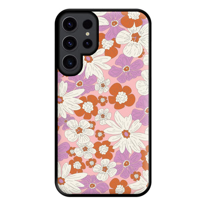 Retro Flowers - Floral Patterns Phone Case for Galaxy S23 Ultra