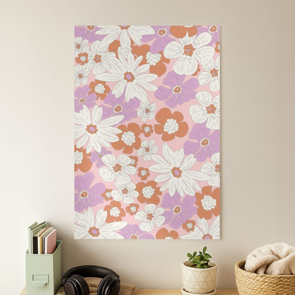 Retro Flowers - Floral Patterns Poster