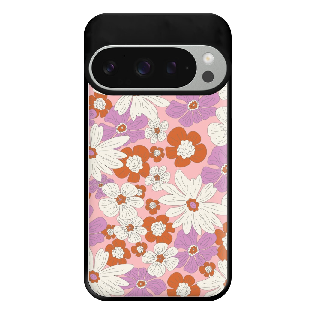 Retro Flowers - Floral Patterns Phone Case for Google Pixel 9 Pro XL