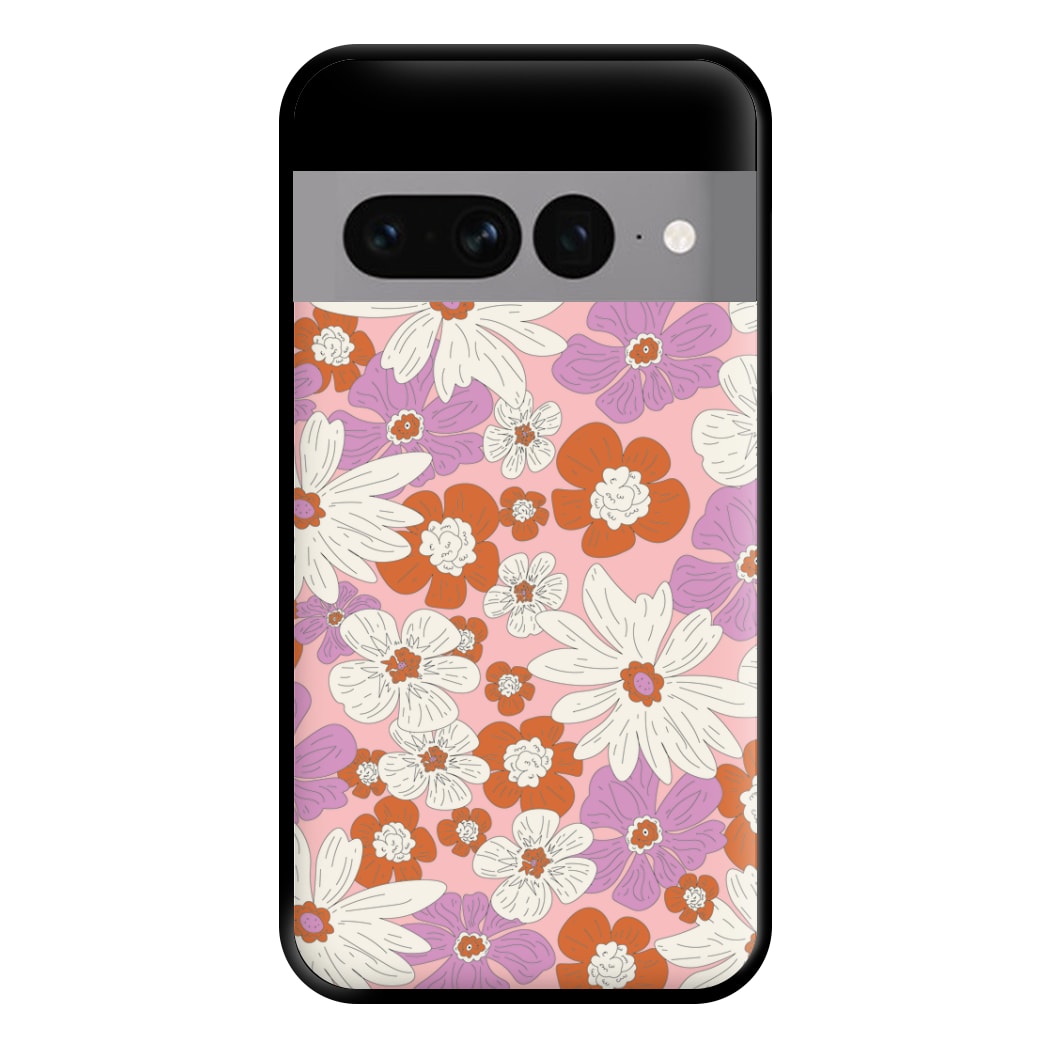 Retro Flowers - Floral Patterns Phone Case for Google Pixel 7 Pro