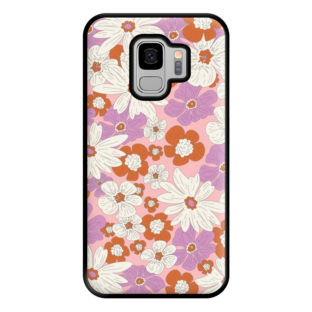 Retro Flowers - Floral Patterns Phone Case for Galaxy S9 Plus