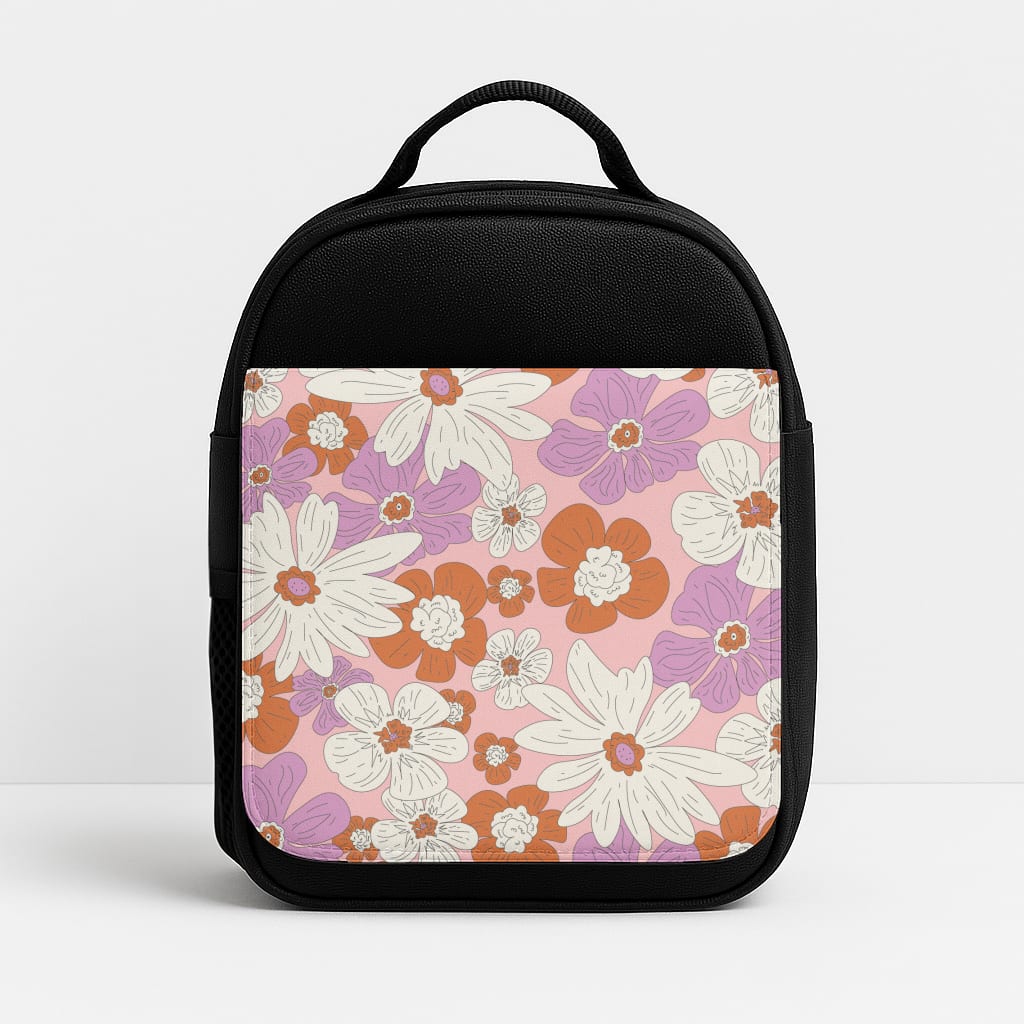 Retro Flowers - Floral Patterns Insulated Lunchbox