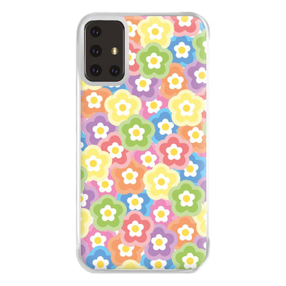 Psychedelic Flowers - Floral Patterns Phone Case for Galaxy A71