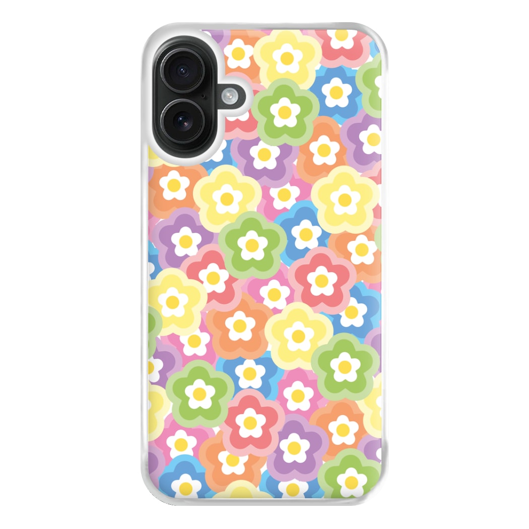 Psychedelic Flowers - Floral Patterns Phone Case for iPhone 16 Plus