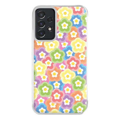 Psychedelic Flowers - Floral Patterns Phone Case for Galaxy A52 / A52s