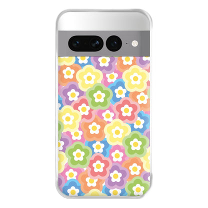 Psychedelic Flowers - Floral Patterns Phone Case for Google Pixel 7 Pro