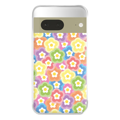 Psychedelic Flowers - Floral Patterns Phone Case for Google Pixel 7a