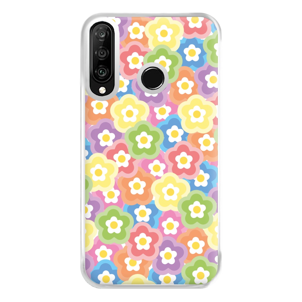 Psychedelic Flowers - Floral Patterns Phone Case for Huawei P30 Lite