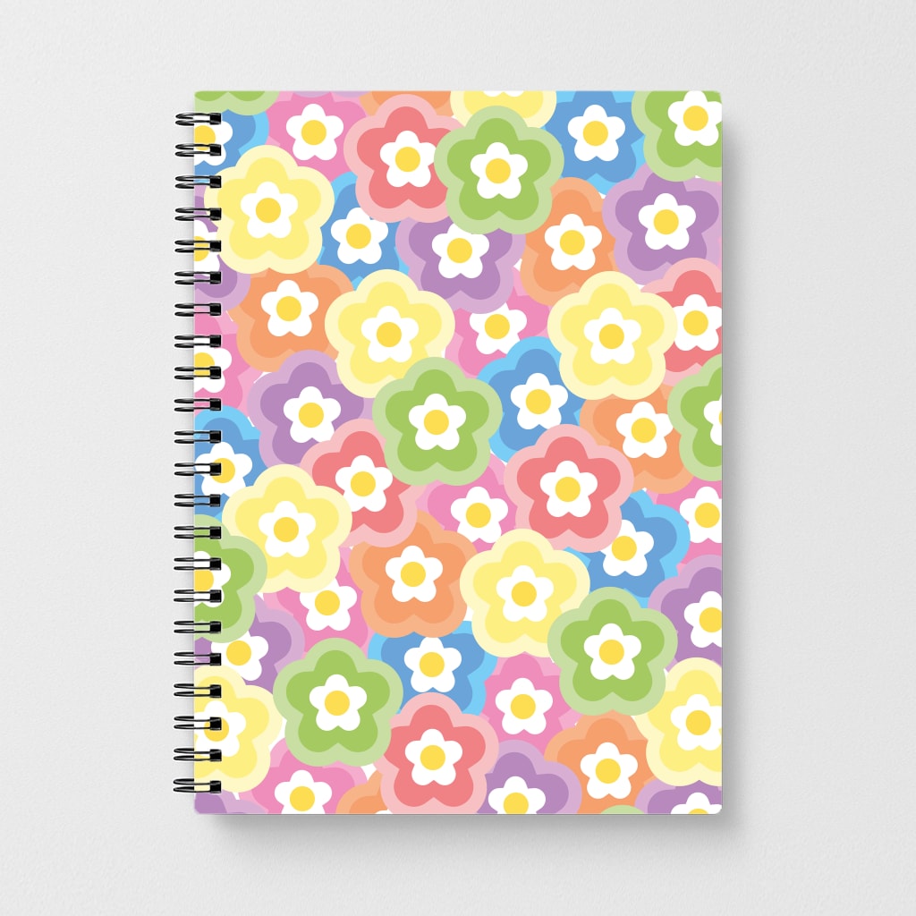 Psychedelic Flowers - Floral Patterns Notebook