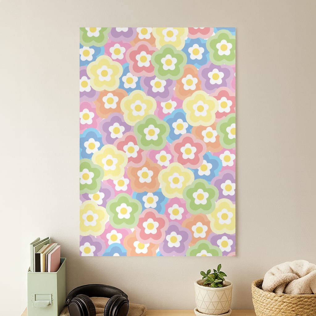 Psychedelic Flowers - Floral Patterns Poster