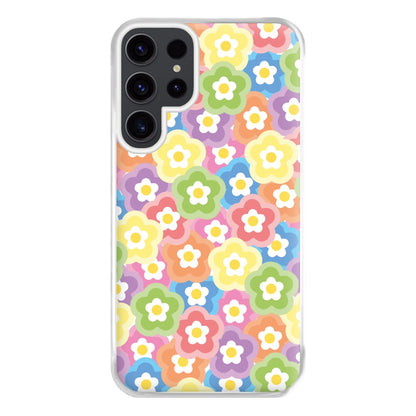 Psychedelic Flowers - Floral Patterns Phone Case for Galaxy S23 Ultra